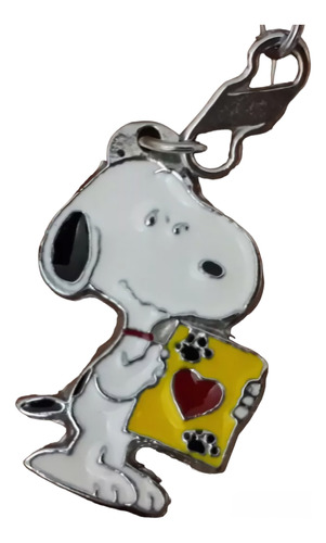 Snoopy Con Carta Amor Precioso Llavero Metalico Snoopy 0974