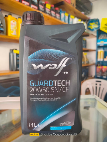 Aceite Wolf Guardtech 20w50 Mineral.