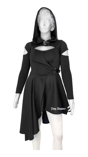 Vestido Capa Gótico Divergent Plus Size