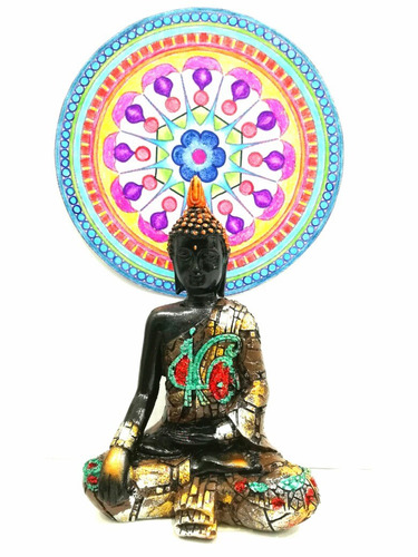 Buda Siddharta Decoración Dorado Negro