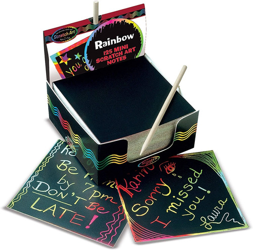 Melissa & Doug Scratch Art Caja De Mini Notas Con Diseños Ar