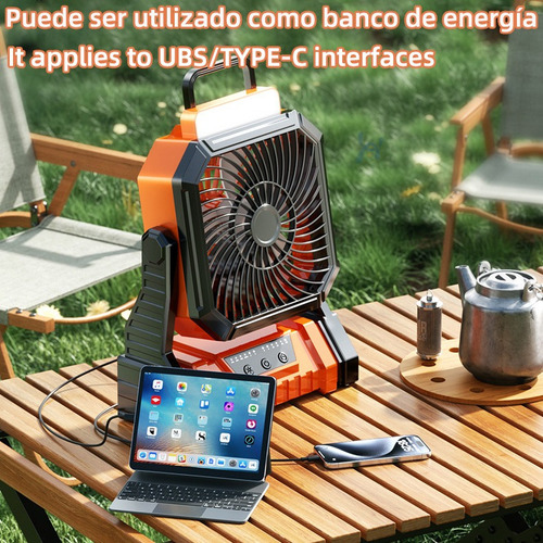 Nova Ventilador Recargable Grandes Portatil Acampar Y