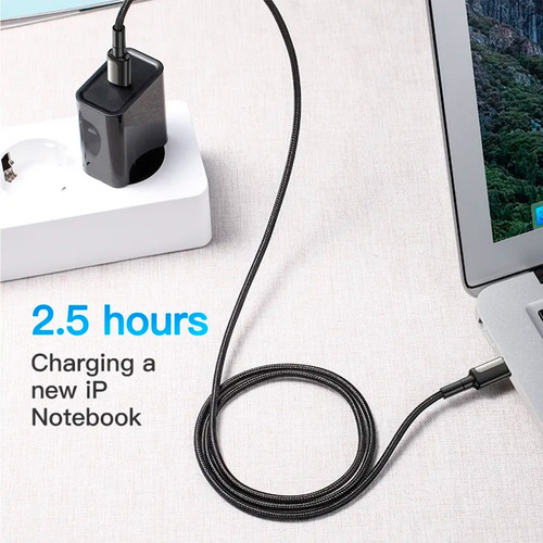 Cable Tipo C A Usb-c Carga Rápida 65w Largo 2 Metros Kuulaa.