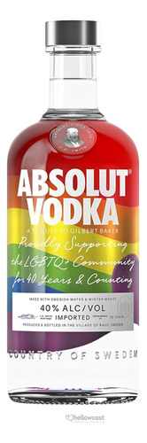 Vodka Absolut Gilbert Baker V2 750ml Edição Limitada Coleção