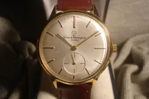 Comprar Precioso Reloj Girard Perregaux 1954 Oro Plaque 18k Joya!! Bordó Dorado Gris Claro Soleil