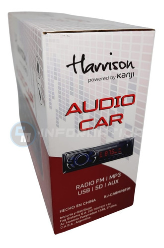 Imagen 9 de 10 de Audio Car Bt Harrison Con Control Remoto Kj-carmpbt01
