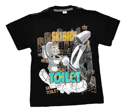 Remera Infantil Skibidi Toilet Brilla En La Oscuridad