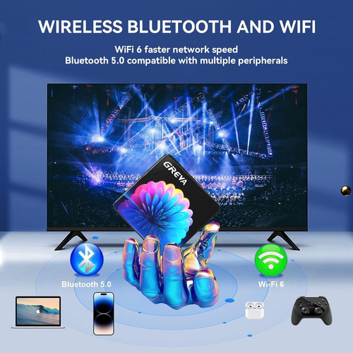 Greva 2025 Android Tv Box 130, 4 Gb De Ram, 64 Gb De Rom, Sm