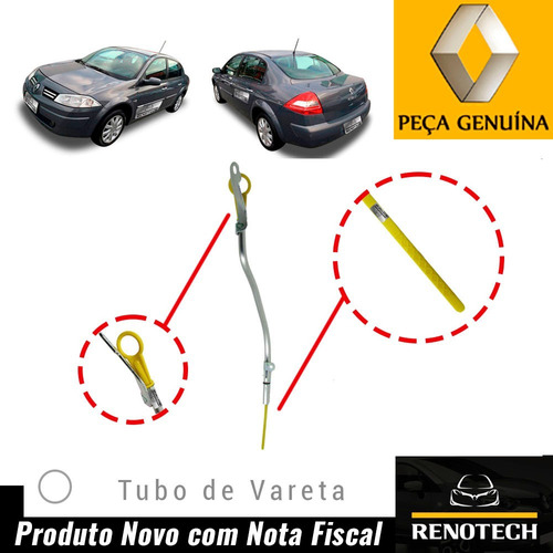 Tubo Da Vareta De Oleo Megane Ii 1.6 16v 06 A 12 8200666287 