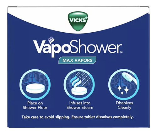 Vicks Vaposhower Max Vapors - 8 Tabletas