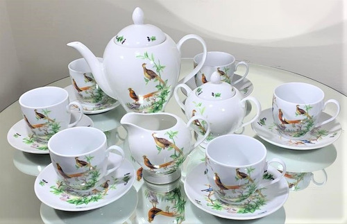 Imagem 6 de 6 de Jogo Para Chá 15 Peças Porcelana - Serve 6 Pessoas