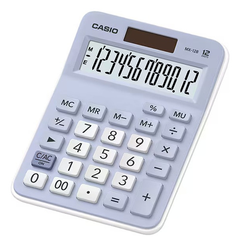 Calculadora De Mesa 12 Dígitos Mx-12b-lb Lilás Casio Cor Lilás