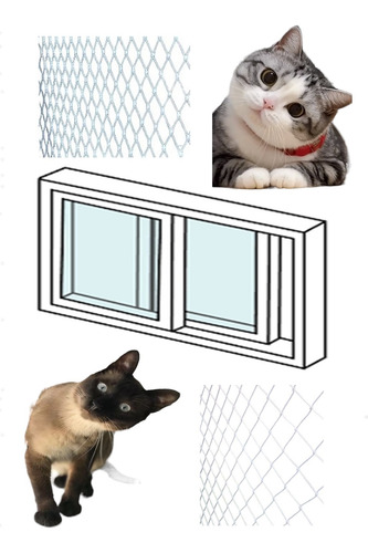 Red Contención Y Seguridad Para Gatos (alta Resistencia.!!)