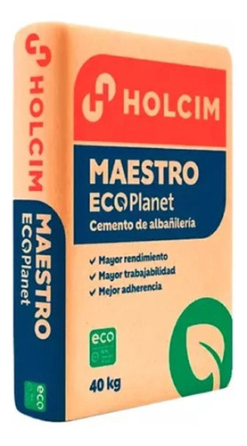  Cemento Albañilería Hercal Holcim Maestro 40kg Unidad