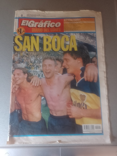 Diario El Gráfico Boca Campeón 1998 Riquelme Schelotto 