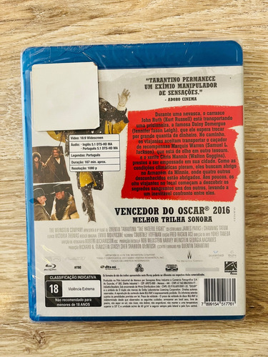 Blu-ray Os Oito Odiados Edição Nacional Dublado Lacrado Raro