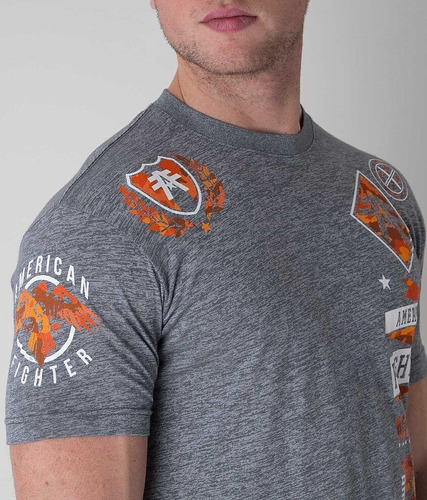 Imagen 5 de 5 de Remera American Fighter By Affliction Lander Gris