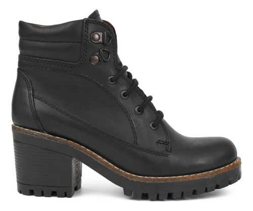 Bota Botineta Borcego Plataforma Cuero Vacuno - 4408