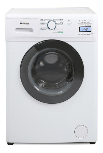 Lavarropas automático Whirlpool WNQ86AB blanco 8kg 220 V 1200rpm