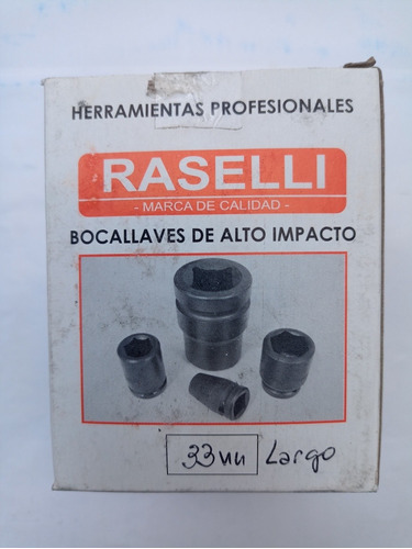 Tubo, Bocallave Alto Impacto 33mm Largo Raselli 