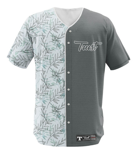 Camisa Jersey Baseball Moda Style Tropical Summer Retrô Flor