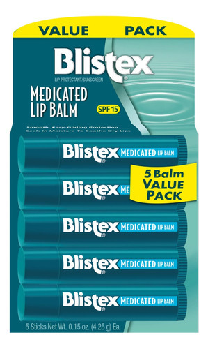 Bálsamo labial medicinal Blistex, con 5 unidades, EE. UU.