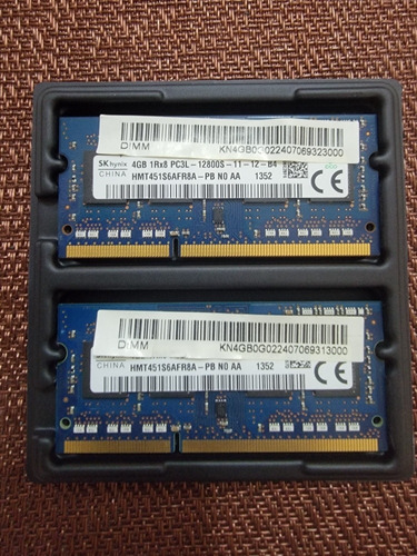 Memoria Para Laptop Ddr3l 8gb (2x4gb) 12800
