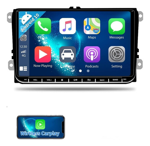 9 «android 10.0 Coche Estéreo Carplay Para Vw Passat Jetta P