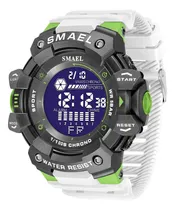 Comprar Relojes De Pulsera Digitales Electrónicos Smael 8050 Para Ho Correa Blanco Bisel Negro Fondo Negro