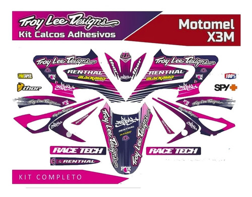 Kit/set Calcomanias Completas Baccio X3m I Mod. Troylee A