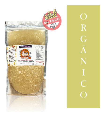 Caldo De Hueso De Pollo 48hs Cc. Colageno Natural 500ml