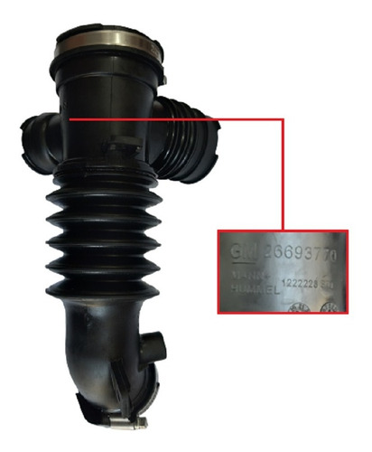 Mangueira Filtro Ar Onix Plus Com Abraçadeira 26693770 Orig