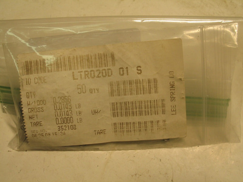 Nib 10pc Lee Spring Ltr 020d 01 S Torsion Spring .19 Ccs