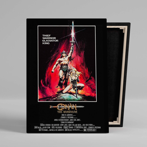 Cuadro Conan El Bárbaro Cine Canvas 60x40 Cm