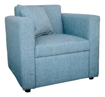 Comprar Sillon Un Cuerpo Tela Rustica Apta Mascotas + Almohadon