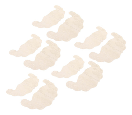Pegatinas Desechables De Encaje Para El Pecho, 5 Pares, Con