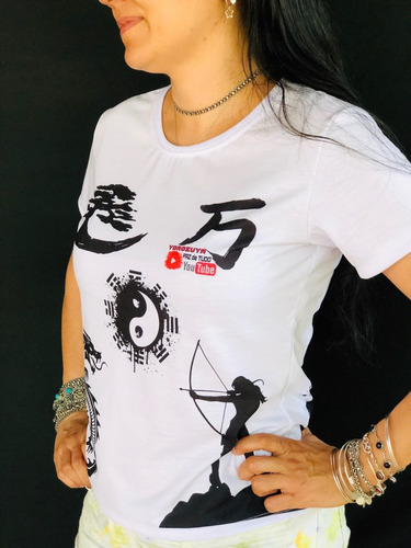 Kit Camisa +boné Branco Baby Look Yorozuya+ Frete Grátis