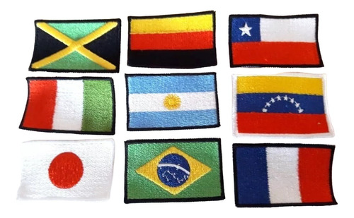 Parches Banderas Del Mundo Bordadas Todos Los Paises!  