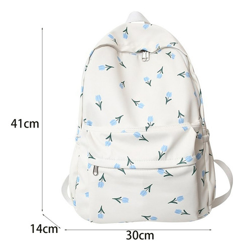 Para Dty Mochila Kawaii Con Estampado Floral, Mochila