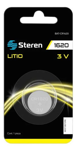 Pila Bateria Steren Cr1620 Tamaño Botón 3 Voltios Extra Duración