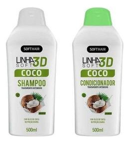 Kit Shampoo + Condicionado Linha 3d Babosa 500ml - Softhair