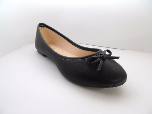 Zapatos De Pizo Flats Para Dama Color Negro Con Moño