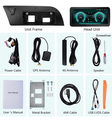Radio Andorid Carplay 4+64 Audi A5 10.25 Pulgadas