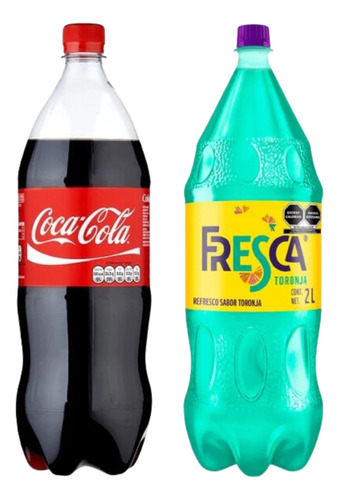 2 Pack Refresco Cola Y Toronja Coca Cola 2 L