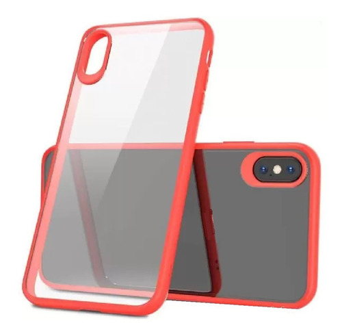 Forro Funda Transparente Borde Metálico Para iPhone XS Max