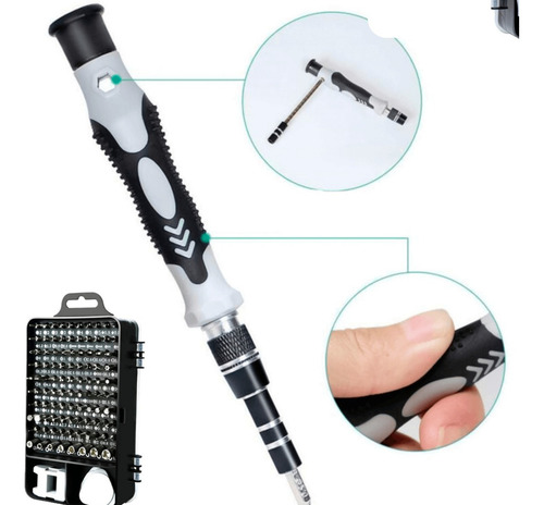 Kit Chaves Manutenção Celular Vídeo Game Eletrônicos 115 Pçs