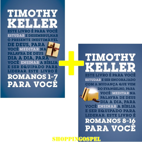 Kit Romanos Pra Você 1-7 E 8-16 Livro Timothy Keller 