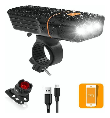 Para Lámpara Usb Recargable 1000 Lúmenes Impermeable