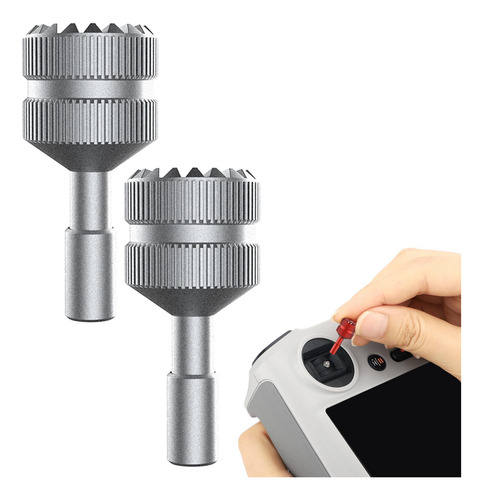 2x Extensión Del Mando A Distancia Joystick Stick Plata