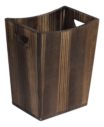 Liantral Cubo De Basura De Madera, Estilo Rstico De Granja P